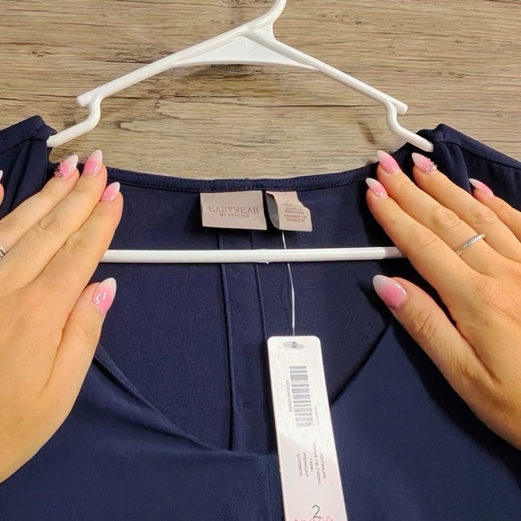 Chico's Navy Tie-Front Tank Top - Picture 6 of 6